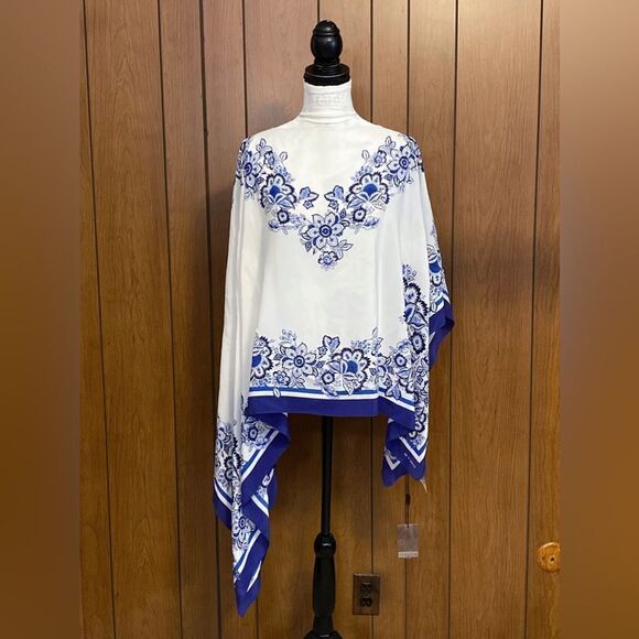 Etro  Boxy Floral Silk Poncho - Picture 1 of 15